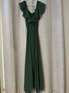 Baltic Born Emerald Green Flutter Sleeve Maxi Dress